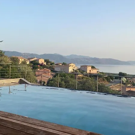Modern 5 Double Bedrooms, New Ac, Private Pool And Stunning View 800 M From Villa Sagone (Corsica)