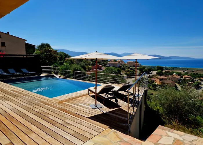 Modern 5 Double Bedrooms, New Ac, Private Pool And Stunning View 800 M From Villa Sagone (Corsica)
