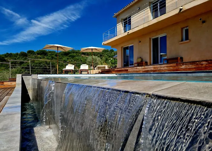 别墅 Modern 5 Double Bedrooms, New Ac, Private Pool And Stunning View 800 M From 萨戈内